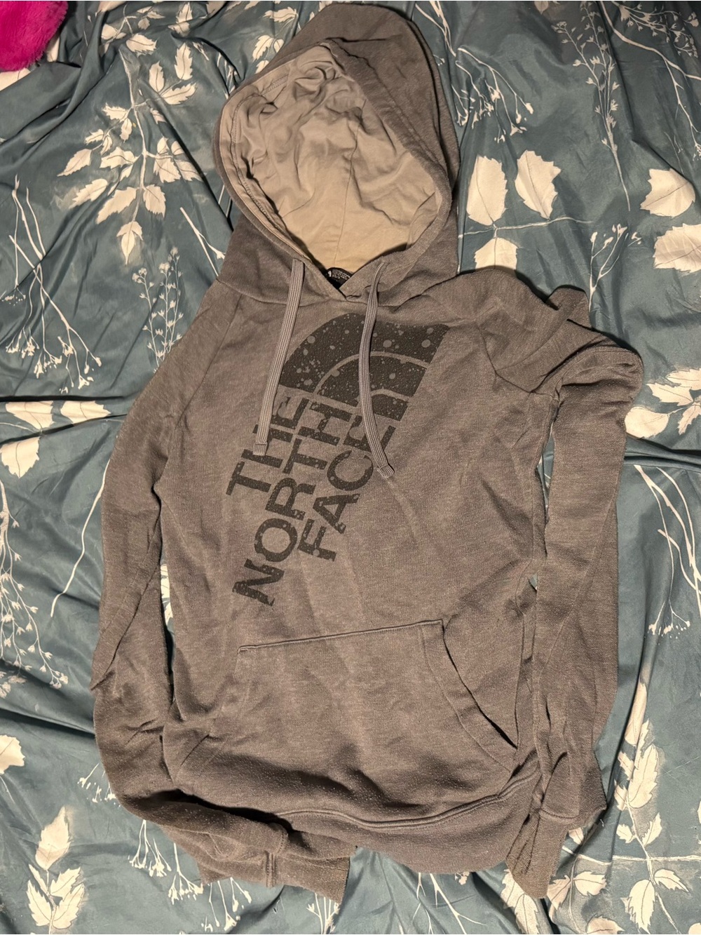 The North Face Women's Gray Pullover Hoodie with Logo